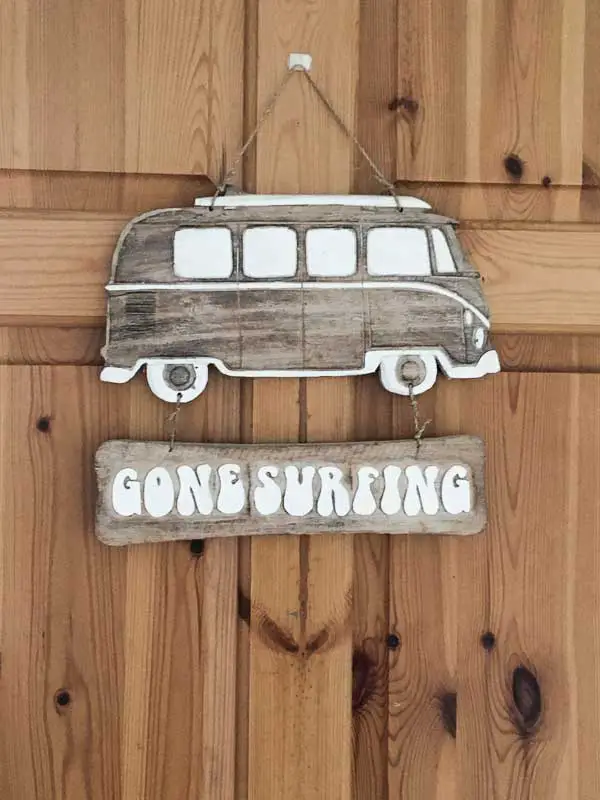 Gone surfing sign
