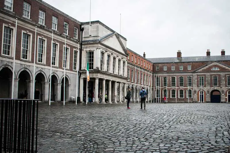 Strop by Dublin Castle during your self-guided tour of Dublin