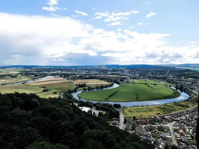 View from the top of the National Wallace Monument, Stirling