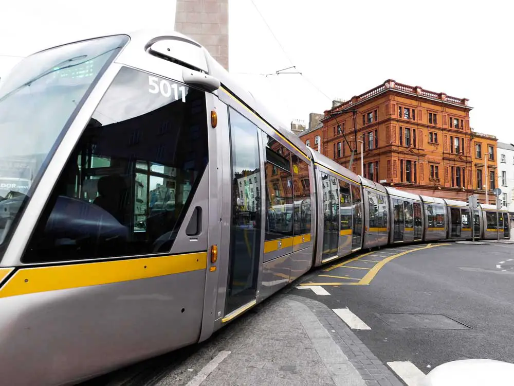 Tram in Dublin, Ireland