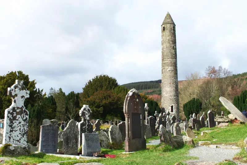 Glendalough Round Tower and Cemetery