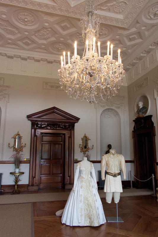 Costumes d'époque exposés à Russborough House, en Irlande
